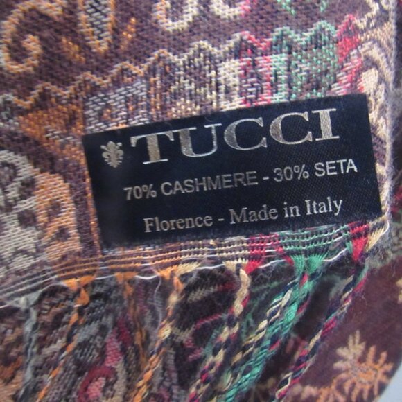 Tucci Pashmina. Multi color. 80 x 28 Inches. NWOT. - Picture 7 of 7
